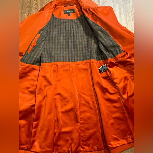 Jones New York burnt orange Trench Coat *Excellent Cond* Sz. S - Picture 8 of 10